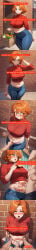 ai_art ai_assisted ai_generated belly belly_button belly_button_penetration crop_top cum_in_navel cum_on_belly galekid(artist) jeans milf navel navel_fetish navel_penetration navel_poke short_story