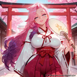 1girl 1girls ai_generated blue_hair blush breasts bunilew camel_toe cameltoe cleavage clothed clothed_female curvy female female_focus female_only focus fully_clothed large_breasts league_of_legends league_of_legends:_wild_rift long_hair nipples nipples_covered nipples_visible_through_clothing pink_hair pussy riot_games seraphine_(league_of_legends) sfw solo solo_female solo_focus teeth tencent tight_clothes tight_clothing uncensored very_long_hair wavy_hair