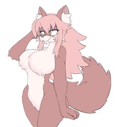 1girls anthro anthrofied bluesorrow child_bearing_hips female_only furry nude red_fur red_hair solo solo_female solo_focus thick_thighs tongue tongue_out virtual_youtuber vshojo wide_hips wolf_ears wolf_girl wolf_tail yellow_eyes zentreya