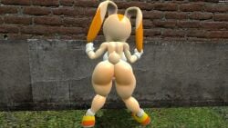 1girls 3d against_wall bent_over big_ass big_breasts cream_the_rabbit garry's_mod nude preparation preparing_for_penetration presenting_ass sonic_(series) sonic_the_hedgehog_(series) straight