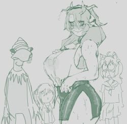 crelly filian_(vtuber) kyokeer neuro-sama nipples_visible_through_clothing sweat thick_thighs vedal987 vtuber