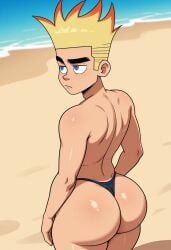 1boy ai_generated big_ass big_ass_(male) big_booty big_butt big_butt_(male) gay johnny_test johnny_test_(series) kovasfox solo thick_thighs