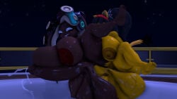 2futas 3d big_balls big_breasts big_penis cat_ears cat_tail catgirl crossover cum cumming cumming_while_penetrated erect_nipples eyes_rolling_back futa_only futanari honey_the_cat jacuzzi marina_(splatoon) night night_sky nintendo octoling octoling_girl sega silvana23 sonic_(series) sonic_the_hedgehog_(series) splatoon_(series) splatoon_2 thick_thighs veiny_balls water