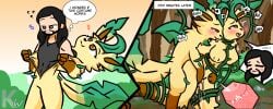 after_transformation anthro anthro_on_feral anthro_penetrated anthrofied bestiality bestiality_impregnation bodily_fluids bound breasts canid costume_transformation cum duo eeveelution female female_anthro female_penetrated feral feral_penetrating feral_penetrating_anthro flashback gender_transformation generation_4_pokemon genital_fluids hi_res human human_to_anthro impregnation intentional_self_transformation intraspecies intraspecies_bestiality kangwolf leafeon legs_tied male male/female male_feral male_human male_penetrating male_penetrating_female mammal mtf_transformation nintendo penetration plant pokemon pokemon_(species) scientific_instrument self_transformation sex smile solo species_transformation transformation vine_bondage vines willing_transformation