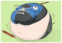 full_body_inflation immobile inflation spherical_inflation sunken_head sunken_limbs zenless_zone_zero zhu_yuan