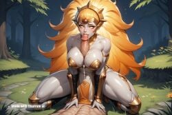 1boy 1girl ahegao ai_assisted ai_generated bare_shoulders blonde_hair blowjob blushing boots cheek_bulge cinematic_lighting cleavage clevage cum_in_mouth cum_on_breasts curvy_female day deepthroat dota_2 dress flower full_body gagging hair_ornament holding_own_breasts huge_cock huge_load huge_male intense jewelry kneeling large long_hair long_penis looking_at_penis looking_at_viewer male_pov medium navel outdoors panting parted_lips penis_between_breasts pointy_ears shiny shiny_breasts sky sleeveless solo source_anime standing teeth thighs topless twintails valora_the_dawnbreaker very_long_hair yellow_eyes