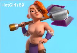 breasts clash_of_clans clash_royale evo_valkyrie_(clash_royale) evolution_valkyrie_(clash_royale) valkyrie_(clash_of_clans)