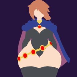 1girls artist_request looking_at_viewer raven_(cosplay) tagme thick_thighs thighhighs voluptuous wide_hips wip