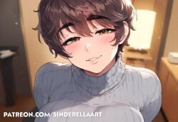 ai_generated big_breasts big_breasts breasts_bigger_than_head busty commission female huge_breasts idolmaster idolmaster_cinderella_girls large_breasts milf oikawa_shizuku patreon patreon_url patreon_username pawg shizuku_oikawa sinderellaart thick voluptuous voluptuous_female