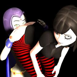 2girls 3d ass crossover dat_ass dc dc_comics goth hotel_transylvania huge_ass large_ass large_breasts looking_at_viewer massive_ass mavis_dracula pawg pawgpatrol rachel_roth raven_(dc) teen_titans thick_ass thick_thighs voluptuous wide_hips