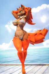 absurd_res anthro ass big_breasts big_butt breasts canid canine fanessa female fox hi_res mammal psyjohn solo tagme wide_hips