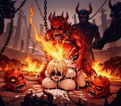 ai_generated bondage demon hell male slavery