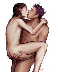 2boys anal anal_sex anal_sex closed_eyes commission gay gay_male gay_sex kissing kissing_while_penetrated male male/male male_only naked naked_male nam-gyu nnercury squid_game tattoo thanos_(squid_game)