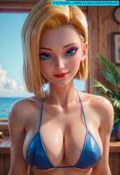 1girls 3d adult adult_female ai_art ai_generated android_18 big_breasts bikini bikini_only blonde_hair blonde_hair_female blue_bikini blue_eyes blue_eyes_female blue_sky blue_sky_background breasts dragon_ball dragon_ball_z elsacorinthiana exposed_midriff exposed_shoulders exposed_torso facing_viewer female female_only half_body horny horny_face horny_female hourglass_figure light-skinned_female light_skin looking_at_viewer midriff navel outdoors outdoors_nudity patreon patreon_link patreon_logo patreon_reward patreon_url patreon_username sea sea_background semi-naked semi-nude semi_naked semi_nude ship short_hair shoulders skin skinny skinny_girl solo standing straight_hair thin thin_body uncensored