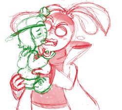 1boy adult artist_name character_(papa_louie) circle_head comic flipline_studios humanoid male non-human papa_louie radish radley_madish_(papa_louie) sex sketch skittlemilk90 toony