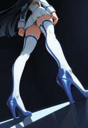 1girls ai_generated black_hair high_heels kill_la_kill kiryuuin_satsuki long_hair tagme