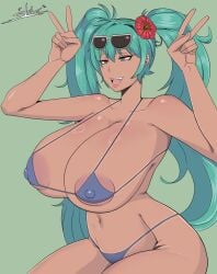 1girls areola ass big_areola big_ass big_breasts big_nipples big_thighs bikini brazil brazilian brazilian_female brazilian_miku breasts butt cyan_eyes cyan_hair female female_only gigantic_ass gigantic_breasts gigantic_thighs hatsune_miku huge_ass huge_breasts huge_thighs latin_american_hatsune_miku_(meme) long_hair looking_at_viewer nipples shiki19800217 solo tagme tan tan_body thick_hips thick_thighs thighs twintails vocaloid