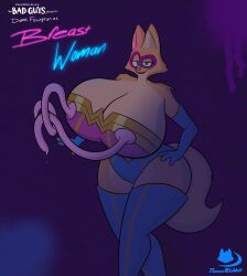 blue_boots blue_gloves bodysuit busty canid canine diane_foxington domino_mask dreamworks female female female_only femme_fatale fox fox_girl fox_tail huge_breasts hyper_breasts lactating lactation leotard long_boots long_gloves mammal milk nipple_holes nipples orange_fur pink_legs pink_mask sexy stretchy_nipples superheroine the_bad_guys thick_thighs