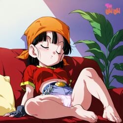 dragon_ball dragon_ball_z feet foot_fetish footjob pan_(dragon_ball) panties