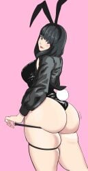 1girls ass big_ass black_hair breasts bubble_butt bunny_ears bunny_girl bunny_tail bunnysuit fat_ass female female_only huge_ass large_ass looking_at_viewer looking_back octavius_dp solo thick_ass thick_thighs wide_hips