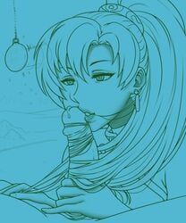 1girls blowjob blue_theme earrings emotionless erection expressionless fellatio femsub fire_emblem fire_emblem:_the_blazing_blade hairjob handjob hypnosis jewelry lyn_(fire_emblem) lyndis_(fire_emblem) maledom mind_control monochrome nintendo oral pendulum penis pokemilf ponytail precum rape spiral_eyes symbol_in_eyes teal_theme unseen_male_face