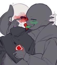 killer_sans kissing nightmare_sans_(fan_character) soul_sex tongue