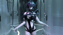 1girls 3d breasts clothed clothing cyborg female female_only front_view glowing_markings gray_body grey_body grey_skin helmet indoors large_breasts looking_at_viewer pinup riskybomber robot robot_girl sci-fi science_fiction slushe_(website) solo solo_female standing white_body white_skin