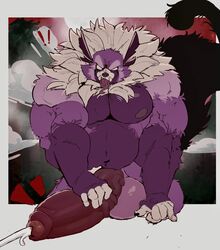 akachionmain anthro balls bara bento_(suck_mcjones) big_balls big_penis cum furry gay male male_only muscles muscular orgasm penis