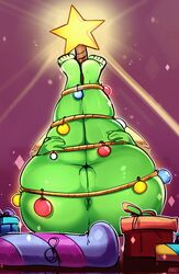 anus ass asshole big_ass big_butt cartoon_network christmas christmas_tree female_focus female_only gem_(species) green_skin huge_ass huge_butt large_ass legs_up madheaven peridot_(steven_universe) presenting_anus presenting_hindquarters pussy shortstack star steven_universe thick_thighs vagina