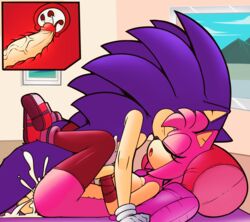 amy_rose cum furry pink_fur pink_hair sex sonic_(series) sonic_the_hedgehog stockings superbunnygt