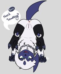 absol anus ass clothing dialogue english_text female feral ferrissimulator fur furry furry_only genitals legwear nintendo pokémon_(species) pokemon pokemon_(species) presenting pussy rule_63 solo stockings tagme tail tero_the_absol text upside-down video_games