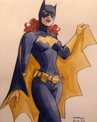 1girls 2021 barbara_gordon batgirl batman_(series) breasts dc dc_comics enrico_marini female female_only fully_clothed gloves narrow_waist solo