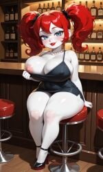 1female 1girls ai_generated bar bar_stool big_breasts black_dress black_high_heels blue_eyes blush breasts counter curly_hair dress dress_pull female female_focus female_only freckles freckles_on_face high_heels lips lipstick looking_at_viewer mob_entertainment mob_games necklace nipple_bulge nipple_slip nipples pearl_necklace pixai poppy_(poppy_playtime) poppy_playtime red_hair red_lips red_lipstick seducing seductive seductive_smile short_stack shortstack smile smiling smiling_at_viewer solo solo_female solo_focus teasing thick_thighs thighs twintails urikoito white_body white_skin