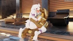 2024 2boys 3d anal anal_sex anthro anthro_on_anthro asriel_dreemurr asriel_dreemurr_(god_form) balls cepheus_(lieutenantskittles) fur furry gay goat goat_boy goat_humanoid happy_sex holding_partner horns huge_balls huge_cock kissing male muscular muscular_male nail_polish okamical painted_nails penis pool poolside scalie snake snake_boy snake_hood undertale yaoi