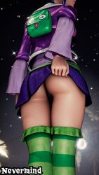 2026 3d 3d_(artwork) activision asian asian_female ass backpack black_panties blender blender_(software) clothed clothed_female guitar_hero guitar_hero_iii:_legends_of_rock japanese legwear midori_(guitar_hero) nevermind_(artist) neversoft panties purple_nails purple_skirt render skirt skirt_lift skirt_lifted_by_self stars unseen_female_face watermark