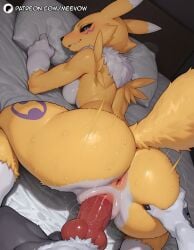 1boy 1girls ai_generated animal_ears anus ass ass_bigger_than_head ass_cleavage ass_crack ass_focus ass_grab asshole big_ass big_butt big_thighs black_sclera blue_eyes blush body_fur breasts butt_crack butt_focus buttocks canid canine canine_genitalia canine_penis colored_sclera digimon digimon_(species) erection female fox_ears fox_girl fox_tail furry furry_breasts furry_ears furry_female furry_only furry_tail hind_legs interspecies juicy_ass juicy_butt juicy_pussy knot large_ass large_butt large_thighs legs looking_at_viewer looking_back male meevow penis pov pussy renamon sex sex_from_behind snout solo_focus straight sweat tail tattoo thicc thicc_thighs thick thick_ass thick_butt thick_hips thick_legs thick_thighs uncensored vagina vaginal_penetration vulva yellow_fur yiff