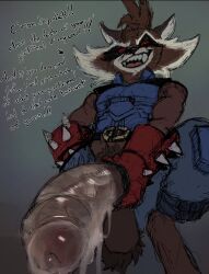 rocket raccoon from marvel by tenacitrus