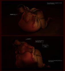 3d ass big_belly bra breasts bulge burp burping cyberpunk_2077 dominant dominant_pred female female_pred hyper hyper_belly judy_alvarez lepetitejane1111 multiple_prey naked nude nude_female nudity unwilling_prey vore vore_belly