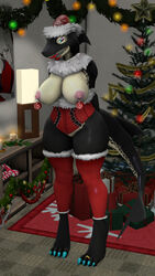 3d_(artwork) anthro bbdworks big_breasts breasts cetacean christmas christmas_tree clothing colored_nails corset delphinoid digit_ring digital_media_(artwork) female hi_res holidays humanoid jewelry legwear lingerie lipstick lipstick_on_muzzle makeup mammal marine minaji nails nipple_piercing nipples oceanic_dolphin orca piercing plant ring solo source_filmmaker stockings toe_ring toothed_whale topwear tree