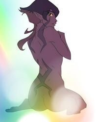 alien ass colored_sclera dreamworks female female_focus female_only krolia looking_back milf pointed_ears pointy_ears purple_eyes purple_hair purple_skin sitting solo tagme voltron voltron:_legendary_defender yellow_sclera