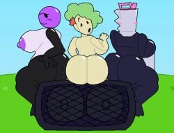 3girls anonymous_artist battle_for_bfb battle_for_bfdi battle_for_dream_island battle_for_dream_island_again bfb bfdi bfdia big_ass big_breasts big_butt big_thighs blush boombox breasts female female_only grass_field grassy_field jacknjellify jnj large_ass large_breasts large_butt large_thighs lollipop_(bfdi) looking_at_viewer looking_back nervous nervous_sweat object_show object_show_community object_shows osc saw_(bfdi) shiny shiny_ass superiorfox_(style) taco_(bfdi) the_power_of_two thicc thicc_thighs thick_ass thick_breasts thick_butt thick_thighs tpot women women_only