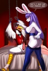 absurd_res ambiguous_fluids animal_genitalia animal_penis anthro anthro_on_feral ass avian beak bedroom big_(disambiguation) bird bodily bound buckteeth chains clothing commissioning_kink deity dominant dominant_female dominatrix duo ear ejaculation feathers female female_anthro feral fetish fluffy formal_wear genitals goreless hair hi_res humanoid hybrid invalid_tag knot knotted_penis knotted_tapering_penis lagomorph leporid long male male/female mammal masturbation masturbation_denial misstres mistress_perline mommy_(disambiguation) mommydom pajarona penetration penis perline plumage pose powerless purple pussy rabbit riding riding_crop short smile spreading tail tapering_penis teeth thick thighs up used vaginal_penetration while whip zoophilia