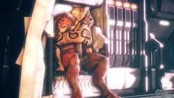 1boy 1girls 3d animated ass female gunpoint holding_gun holding_weapon human interspecies jack_(mass_effect) kawaiidetectiveenthusiast krogan large_ass large_penis male mass_effect no_sound sex straight tagme tattoo urdnot_wrex vaginal_penetration video