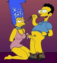 artie_ziff bondage bound clothes color cum female human jichael kneeling male marge_simpson penis rapist rapist_official side_view standing straight tagme testicles the_simpsons