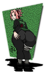 ass big_ass dat_ass female female_only human naruto naruto_shippuden omarsin sakura_haruno shinobi solo tagme