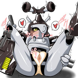 blackbeetle blakbeetle censored female female_focus female_only heart medarot pussy robot robot_girl shaking