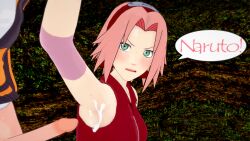 3d armpit armpit_fetish armpit_sex armpits big_penis cumshot dialogue female naruto naruto_shippuden sakura_haruno uzumaki_naruto zenin1