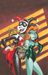 2d 2girls batman:_the_animated_series batman_(series) bruce_timm dc_comics dcau green-skinned_female green_skin harley_quinn harley_quinn_(classic) official_art pamela_isley poison_ivy poison_ivy_(dcau) strangling the_new_batman_adventures