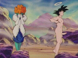 boner cfnm clothed clothed_female clothed_female_nude_male dragon_ball dragon_ball_z erection female male naked nude nude_male penis princess_snake renachos son_goku