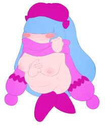 blush breasts breasts_out breasts_out_of_clothes chubby claycia covered_eyes kirby_(series) pervoborb plump topless